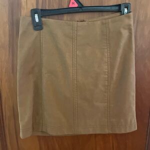 Free People Tan vegan leather Mini Skirt